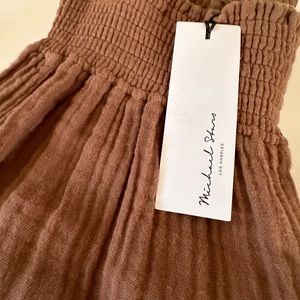 Michael Stars “The Susie Pant” full length slimming in color WOODCHIP NWT